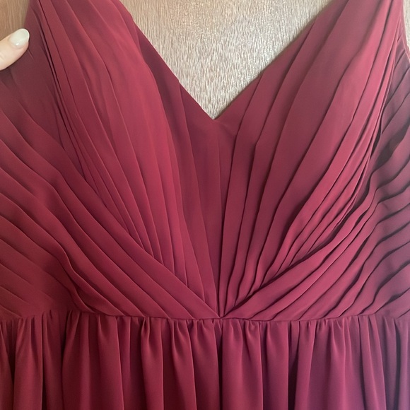 Revelry Penelope Chiffon Bridesmaid Dress in Marsala LONG - Picture 9 of 9